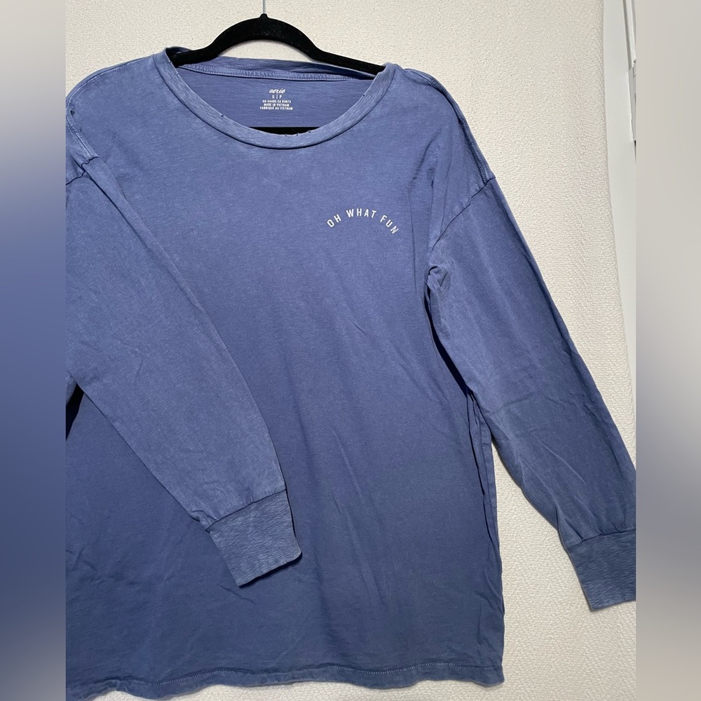 Aerie Blue Long Sleeve Shirt